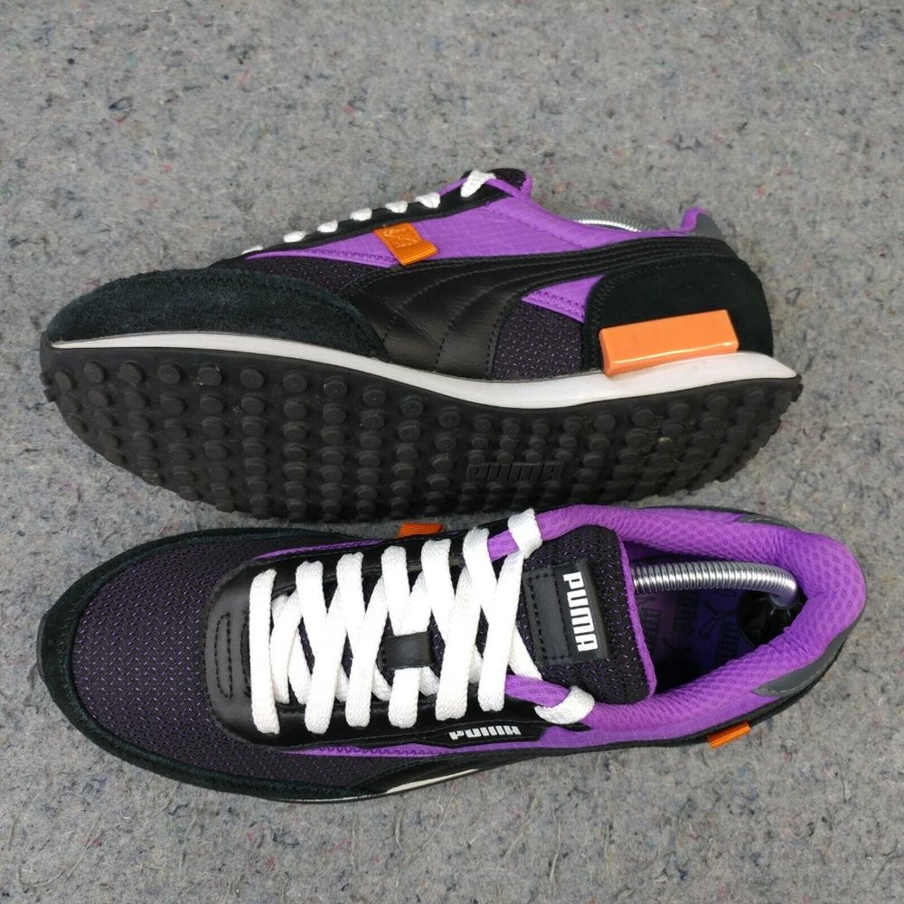 Puma Future Rider Mens 11 Shoes Athletic Sneakers Low Top Black Purple 382068-01 - Picture 6 of 10
